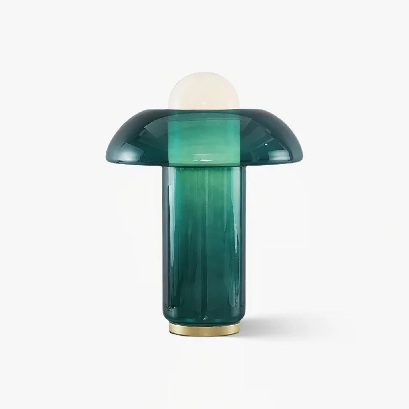 coastal style table lamps with nautical elements for beach housesGlass Mushroom Table Lamp