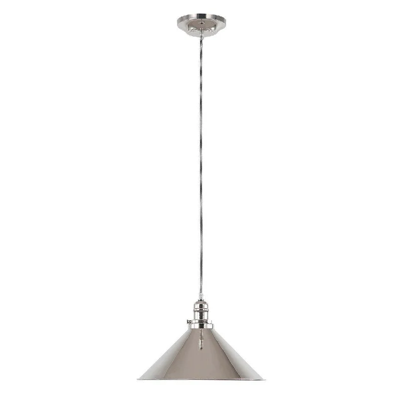 Modern Minimalist Ceiling Lights for Contemporary InteriorsGrenoble Single Polished Nickel Pendant - ID 5913