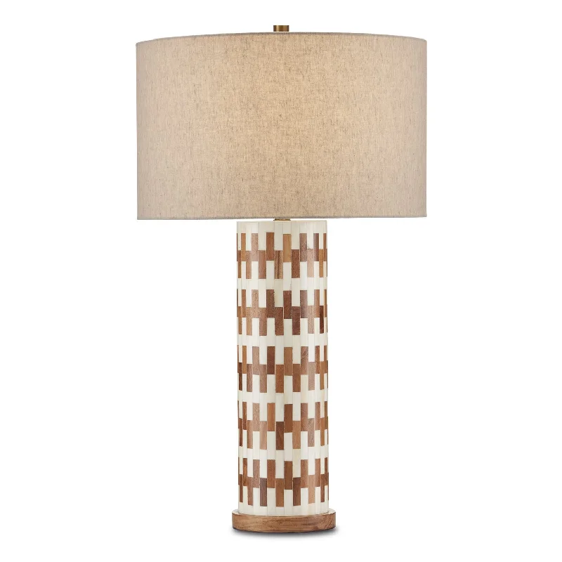 leather table lamps with a distressed texture for a rugged charmTia Table Lamp