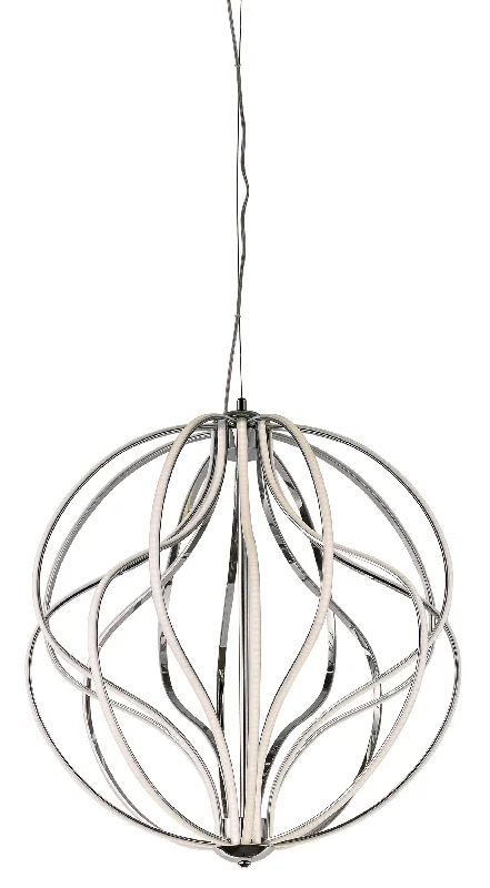 African - Inspired Ceiling Lights with Tribal Patterns and Natural MaterialsAura LED 16-Light Pendant