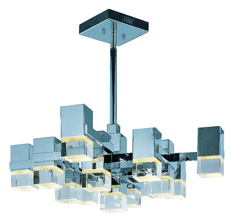 Art Deco Ceiling Lights with Geometric Patterns and Metallic FinishesNova LED 13-Light Pendant