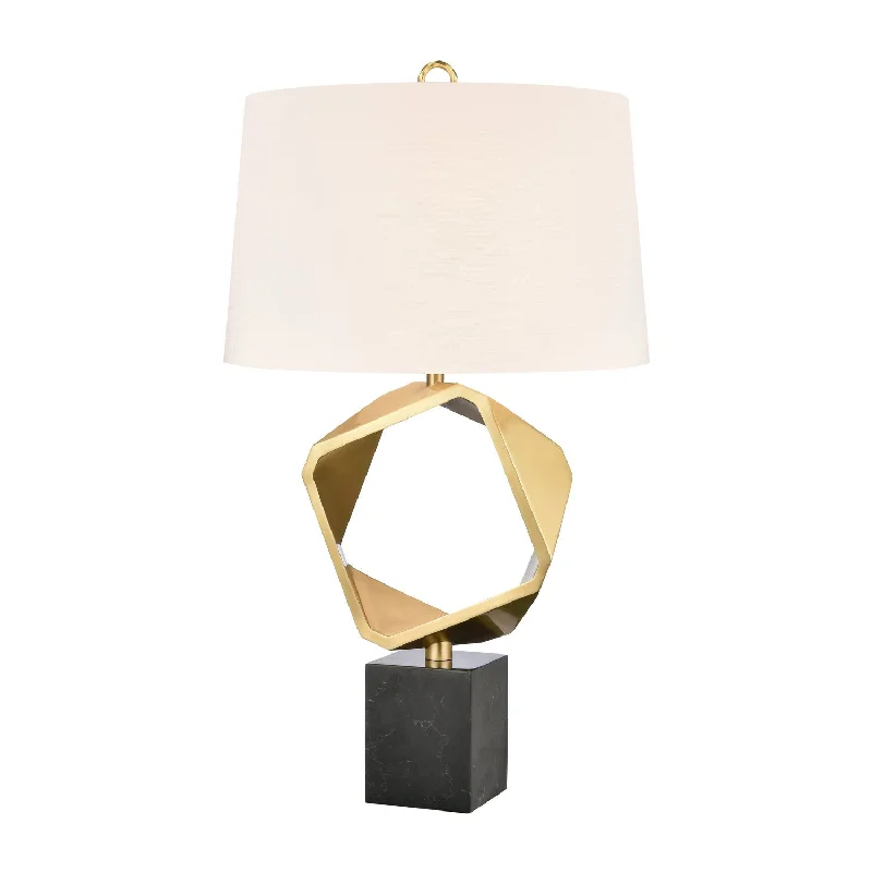 metal table lamps with a matte black finish for a sleek appearanceOptical Table Lamp