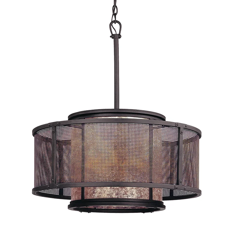 Gothic Ceiling Lights with Dark Metalwork and Pointed ArchesCOPPER MOUNTAIN 6LT PENDANT DINING