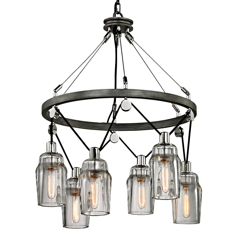 Japanese - Inspired Ceiling Lights with Shoji - Screen - like DiffusersCITIZEN 6LT PENDANT MEDIUM