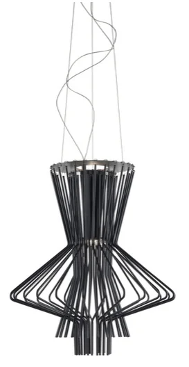 Mid - Century Modern Ceiling Lights with Simple, Sleek LinesFoscarini Allegretto Ritmico Suspension Black