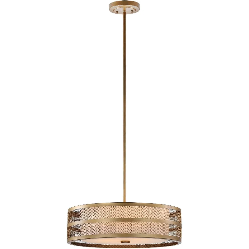 Contemporary Ceiling Lights with Unique, Abstract ShapesGrant Veil Antique Gold Adjustable Pendant