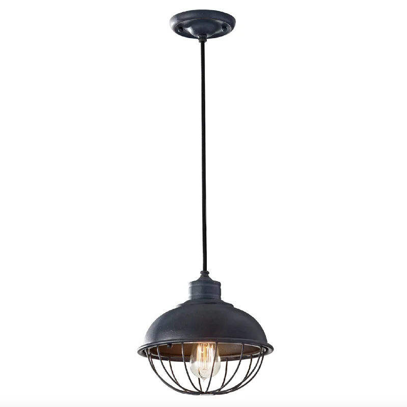 African - Inspired Ceiling Lights with Tribal Patterns and Natural MaterialsIndustrial Style Domed Cage Pendant - ID 9238