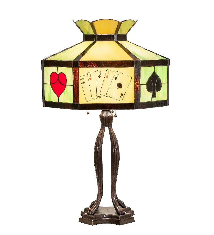 ceramic table lamps with hand painted designs for an artistic touchThree Light Table Lamp