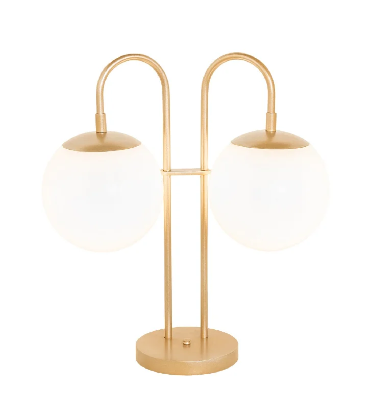 art deco table lamps with geometric shapes for a retro touchTwo Light Table Lamp