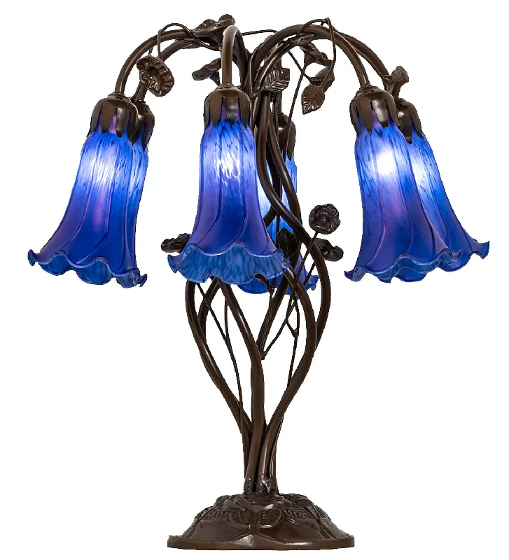 victorian style table lamps with ornate details for traditional homesSix Light Table Lamp