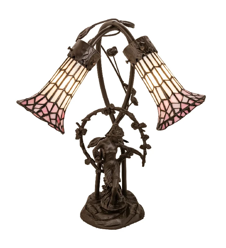 gothic style table lamps with dark finishes for a mysterious lookTwo Light Table Lamp