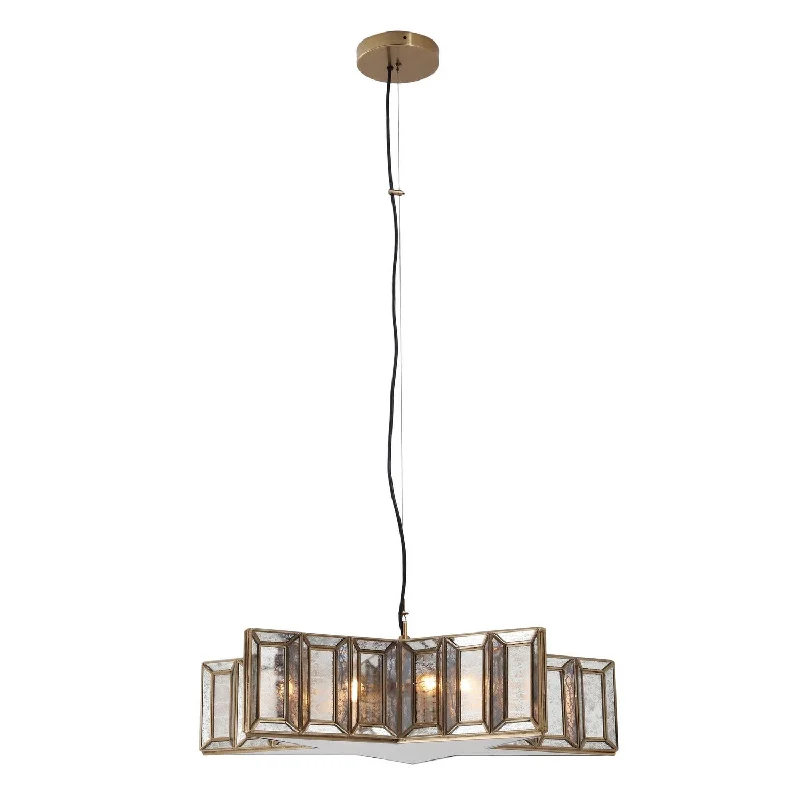 Metal Ceiling Lights in Brass, Copper, Stainless Steel, and IronLuce Stellare Five Light Pendant