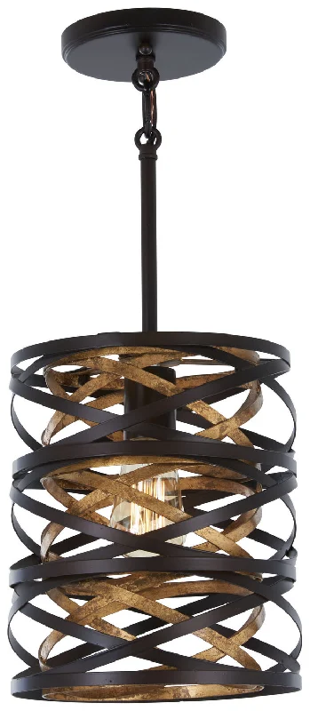 African - Inspired Ceiling Lights with Tribal Patterns and Natural MaterialsVortic Flow Mini Pendant