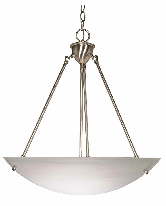 Industrial Style Ceiling Lights with Exposed Bulbs and Metal CagesThree Light Pendant