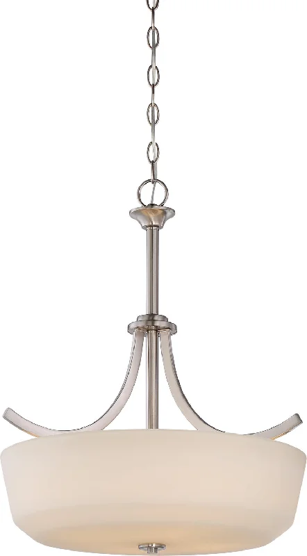 Gothic Ceiling Lights with Dark Metalwork and Pointed ArchesFour Light Pendant