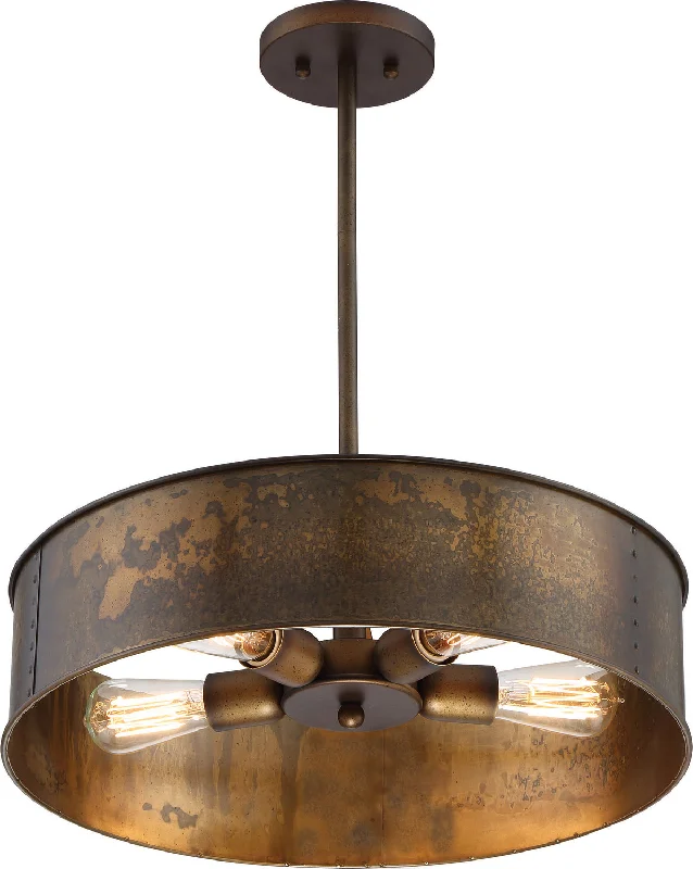 Scandinavian Style Ceiling Lights with Light Wood AccentsFour Light Pendant