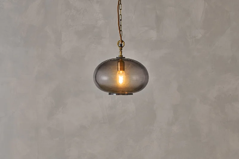 Retro Ceiling Lights Inspired by the 1950s and 1960s DesignOtoro Recycled Glass Pendant - Smoke - Small Round