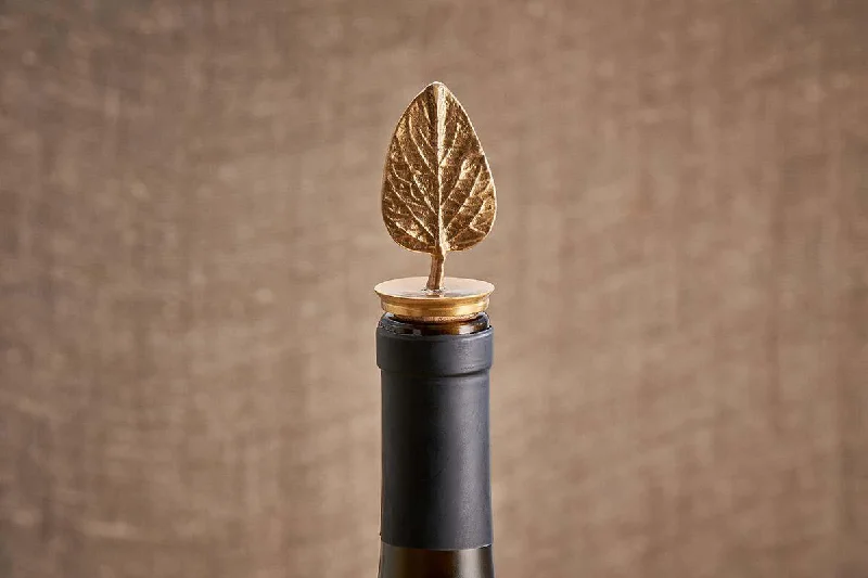 Art Deco Ceiling Lights with Geometric Patterns and Metallic FinishesPoplar Leaf Brass Bottle Stopper