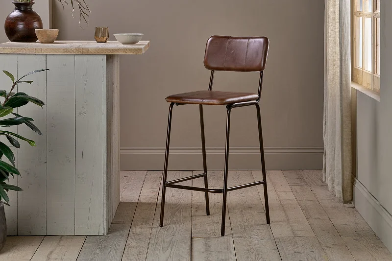 Scandinavian Style Ceiling Lights with Light Wood AccentsUkari Counter Chair - Chocolate Brown